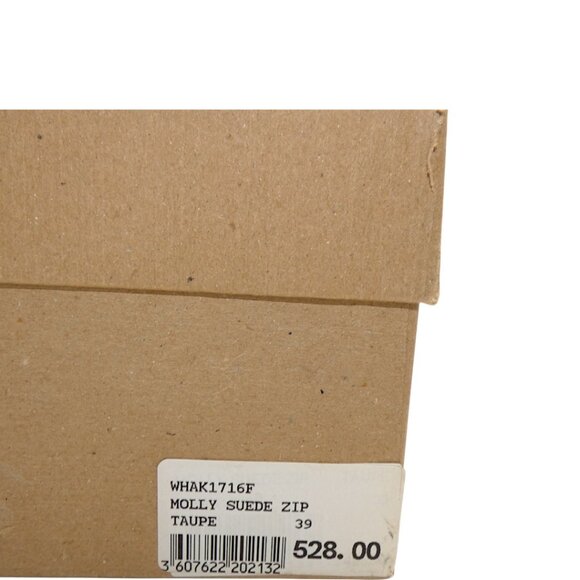 NIB Zadig & Voltaire Molly Taupe Suede Zip Ankle Boots Western Block Heel 39 - Picture 6 of 9